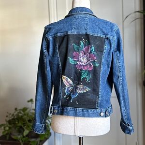 Handpainted Vintage Tommy Hilfiger Denim Jacket